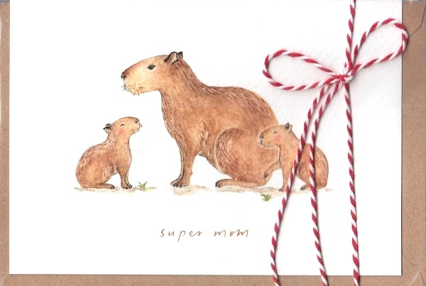 Felicitare: Super Mom Capibara