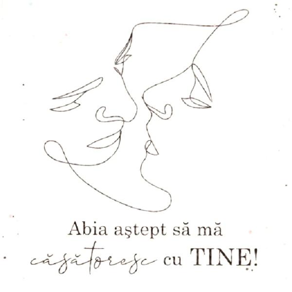 Felicitare cadou cerere in casatorie: Abia astept