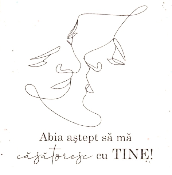 Felicitare cadou cerere in casatorie: Abia astept