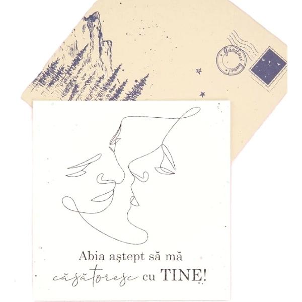 Felicitare cadou cerere in casatorie: Abia astept