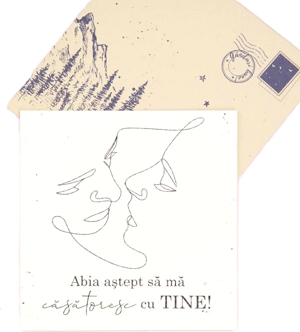 Felicitare cadou cerere in casatorie: Abia astept