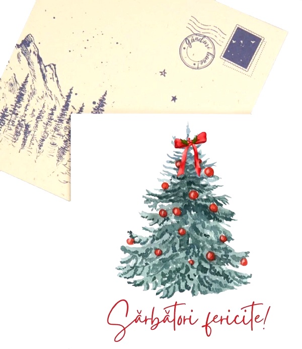 Felicitare cadou pentru sarbatorile de iarna: Happy Holidays