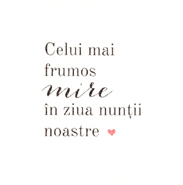 Felicitare cadou de nunta pentru mire. Groom