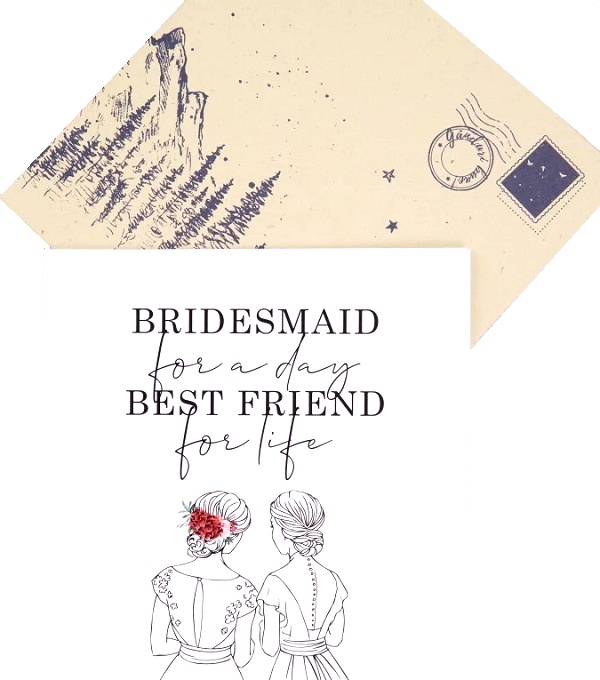 Felicitare cadou pentru domnisoara de onoare: Will You