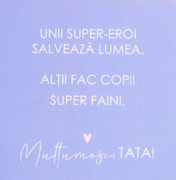 Felicitare cadou pentru tata: Super Hero