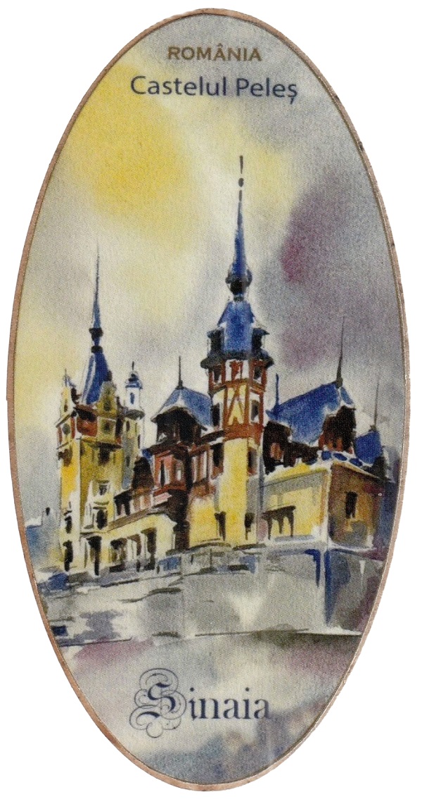 Magnet oval: Castelul Peles Nr.7. Bobei Art