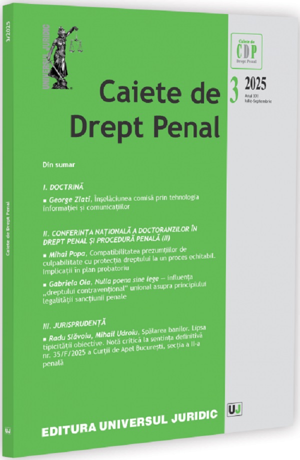 Caiete de Drept Penal Nr.3 din 2025