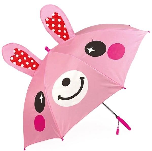 Umbrela roz cu deschidere automata si fluier