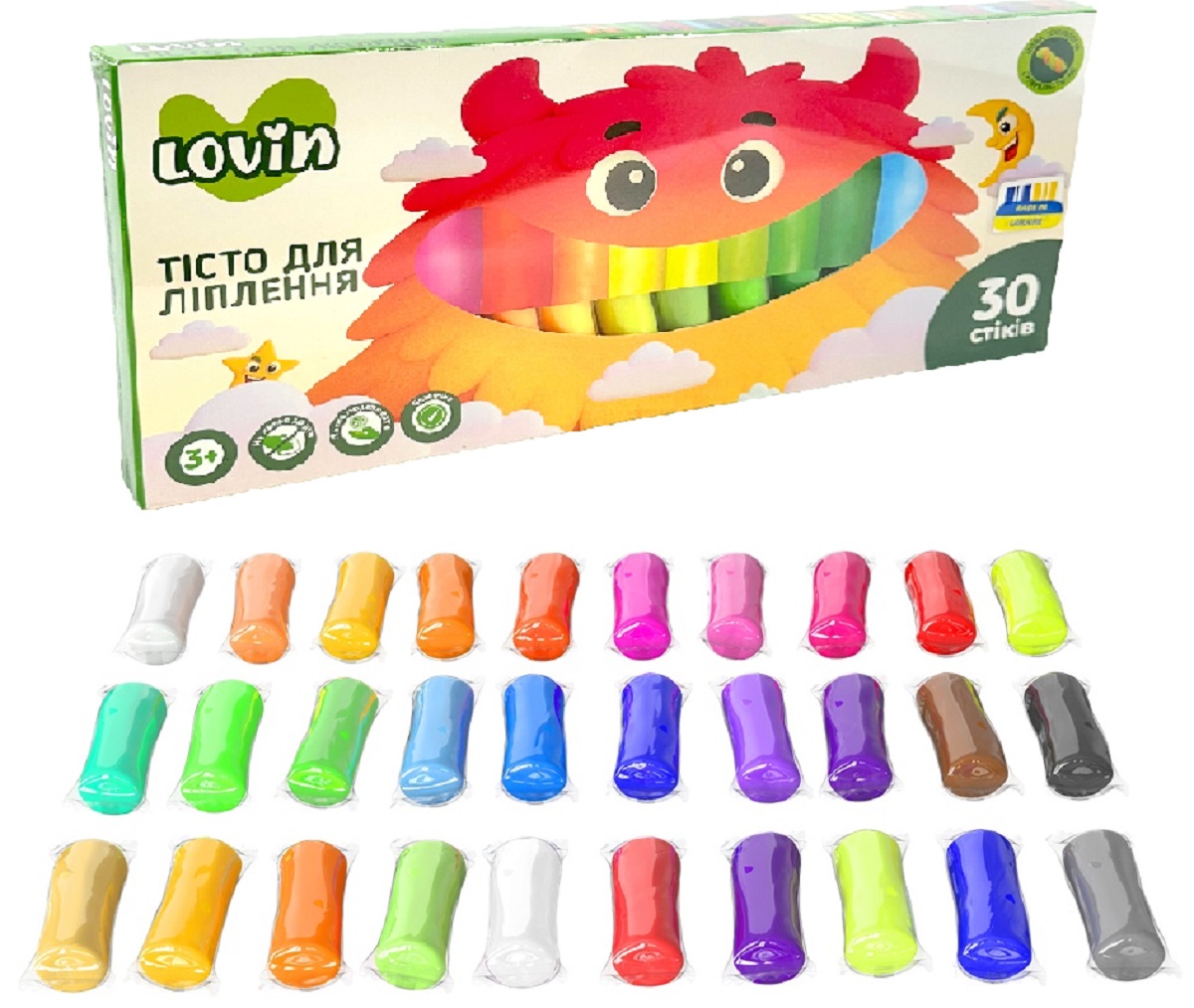 Set 30 sticks plastilina colorata