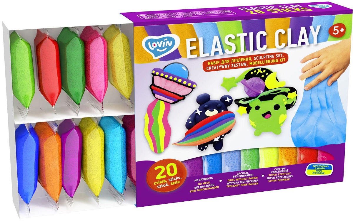 Set 20 sticks plastilina elastica