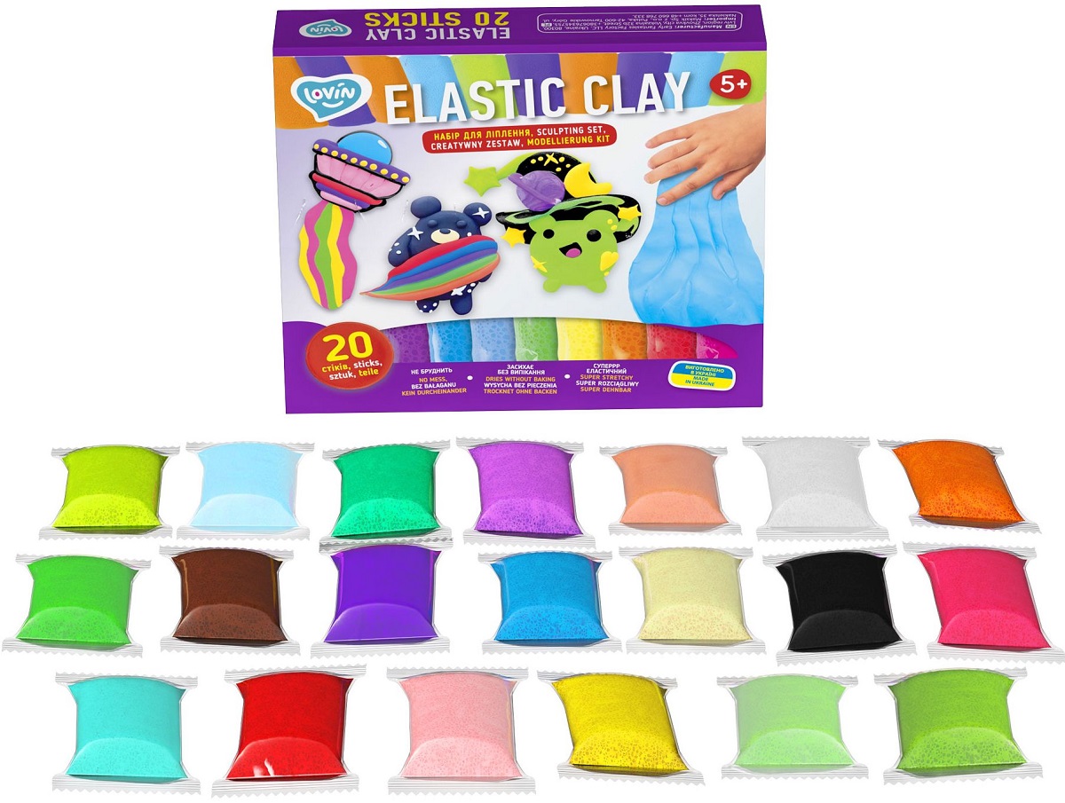 Set 20 sticks plastilina elastica