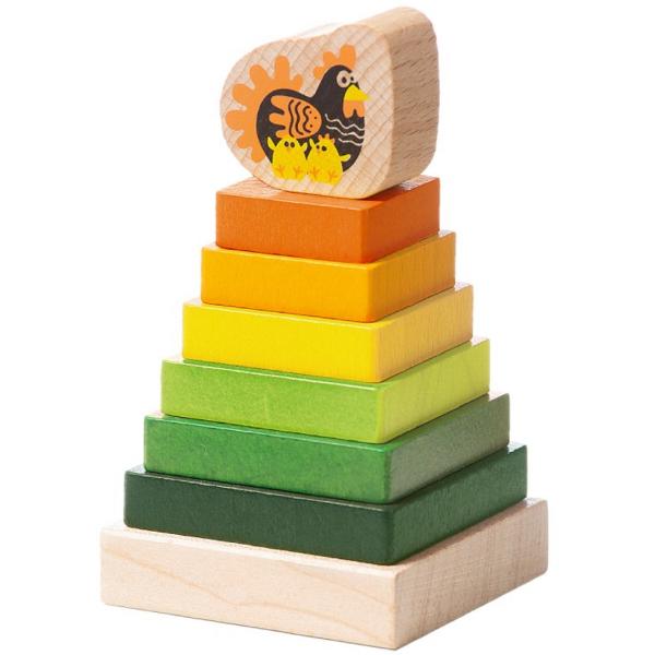 Jucarie din lemn: Piramida 2