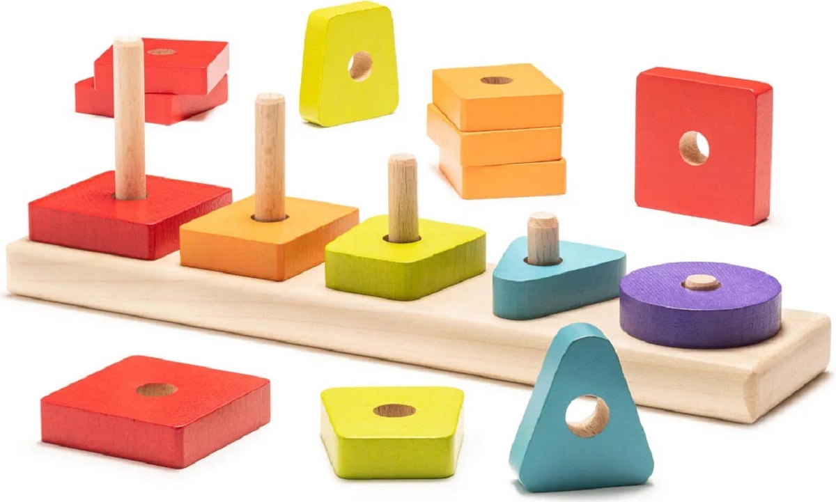 Jucarie din lemn: Sortator forme geometrice
