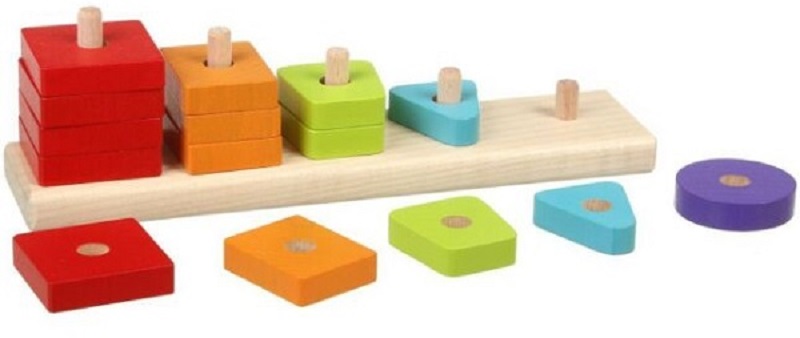 Jucarie din lemn: Sortator forme geometrice