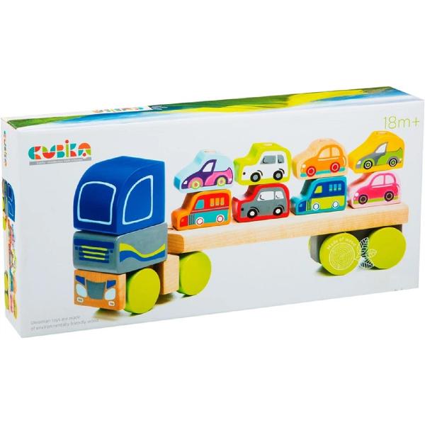 Jucarie din lemn: Camion pentru masini