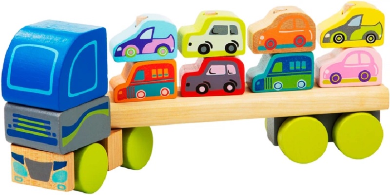 Jucarie din lemn: Camion pentru masini