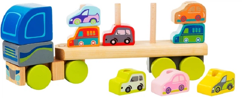 Jucarie din lemn: Camion pentru masini