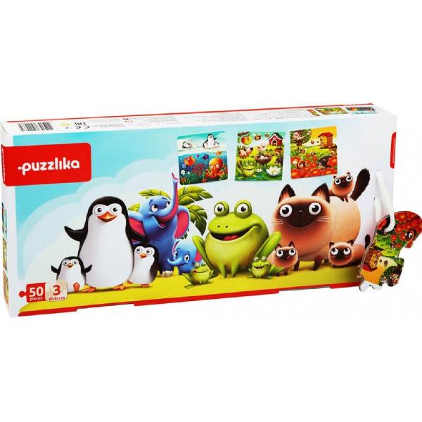 Puzzle 3 in 1: Animalute preferate