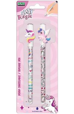 Imaginea produsului 'Set 2 pixuri cu cerneală termosensibilă: Pix alb și roz cu unicorn alb și roz. Upsy Magic'