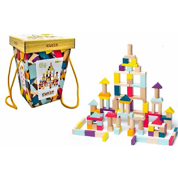 Kit 100 piese constructie din lemn