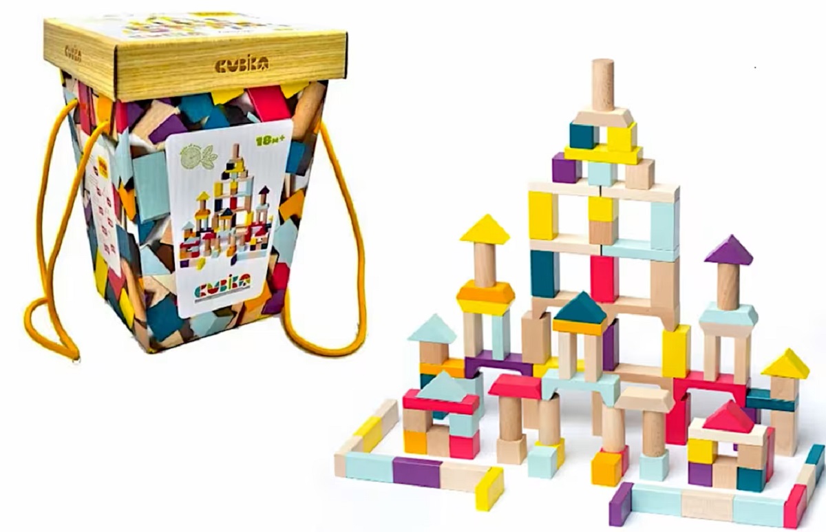 Kit 100 piese constructie din lemn