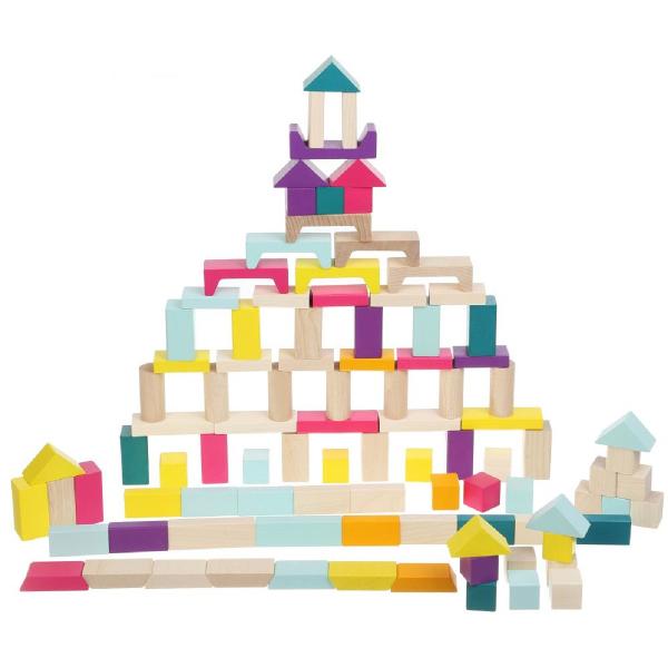 Kit 100 piese constructie din lemn