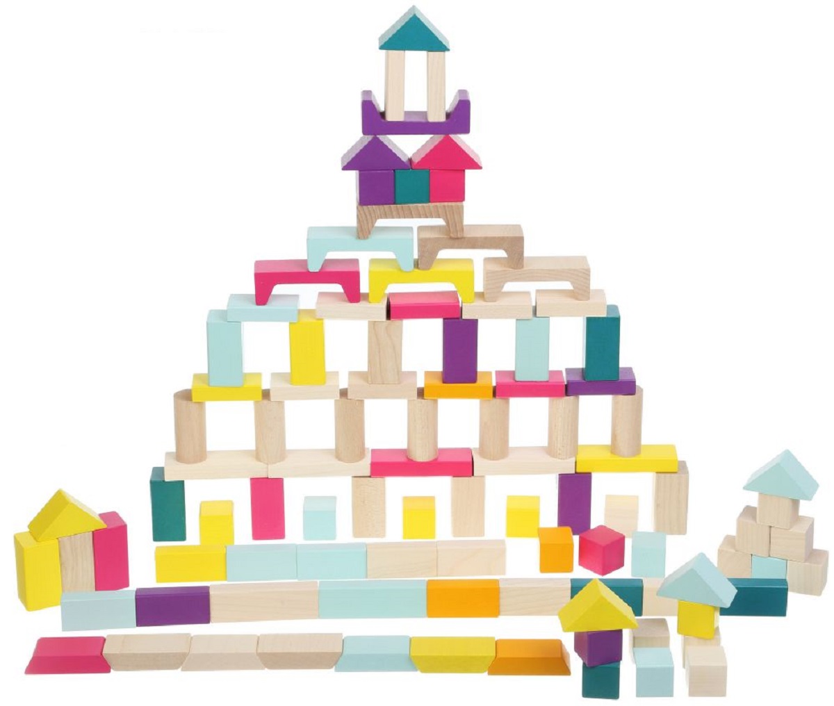 Kit 100 piese constructie din lemn