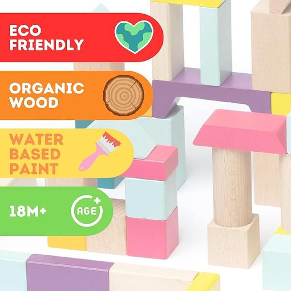 Kit 100 piese constructie din lemn