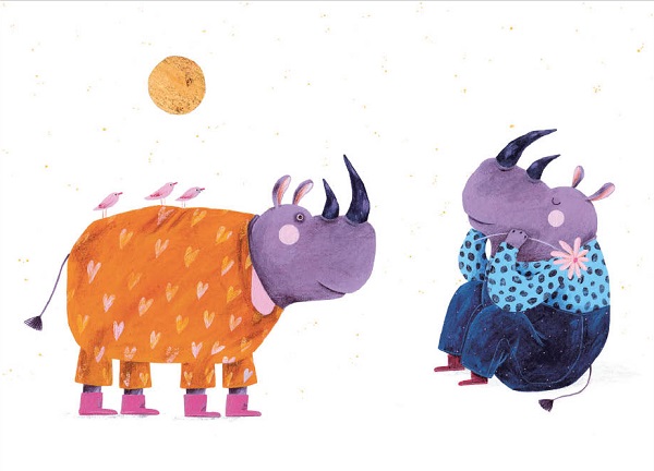 Carte postala: Rinoceri