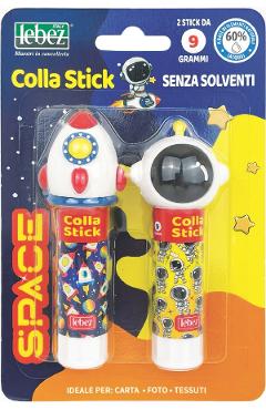 Imaginea produsului 'Set lipici solid Space: Cosmonaut și rachetă'