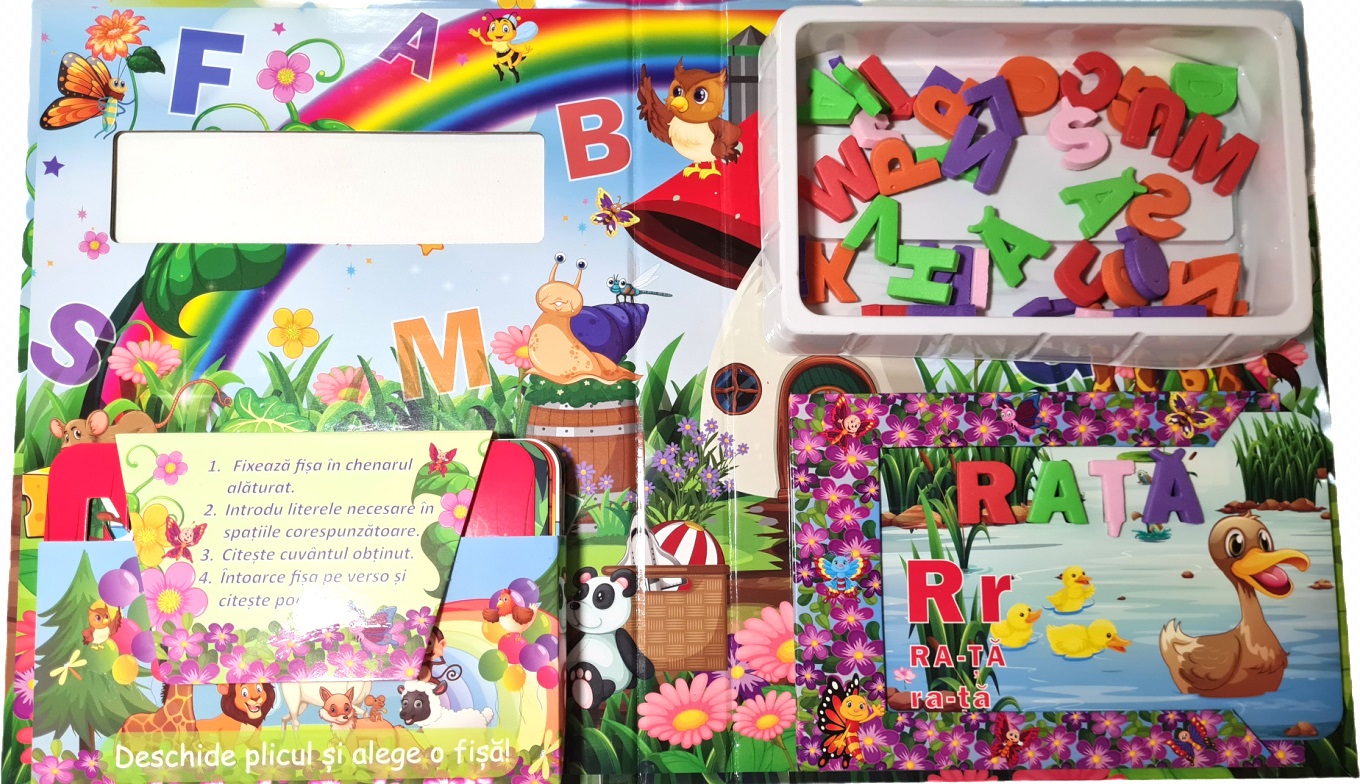 Litere si cuvinte amuzante. Carte-jucarie - Elena-Roxana Peptanus