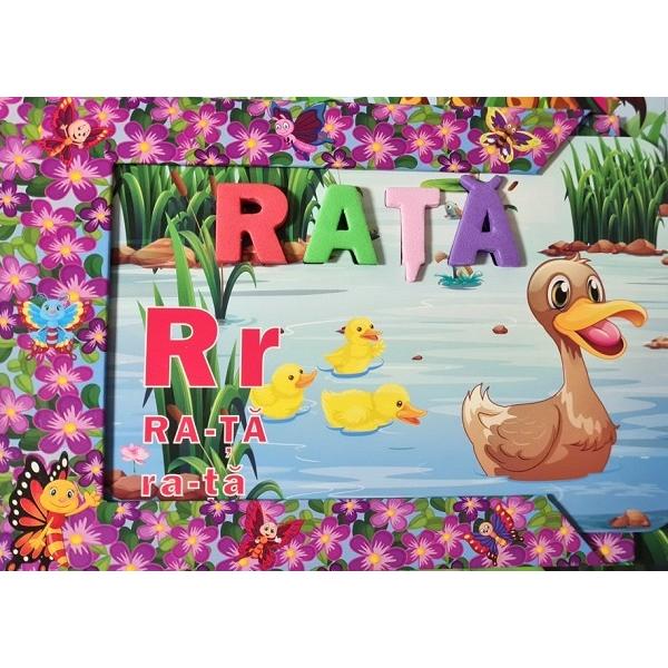 Litere si cuvinte amuzante. Carte-jucarie - Elena-Roxana Peptanus