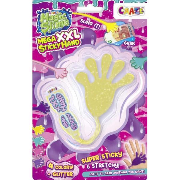 Mana lipicioasa. Slime galben cu sclipici