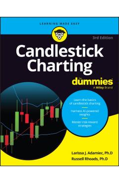 Coperta cărții 'Candlestick Charting for Dummies - Larissa Adamiec'