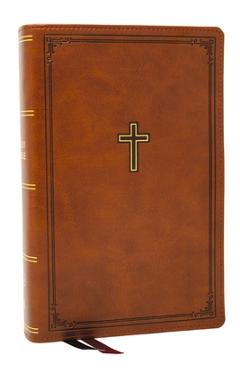 Coperta cărții 'KJV Personal Size Large Print End-Of-Verse Reference Bible, Brown Leathersoft, Red Letter, Comfort Print -'