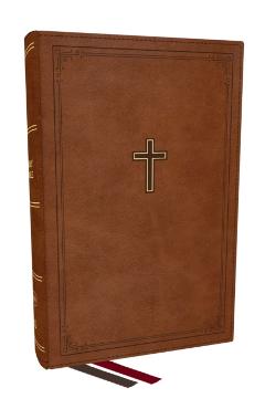 KJV Personal Size Large Print End-Of-Verse Reference Bible, Brown Leathersoft, Red Letter, Comfort Print -