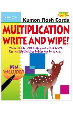 Coperta cărții 'Kumon Multiplication Write and Wipe Flash Cards - Eno Sarris'