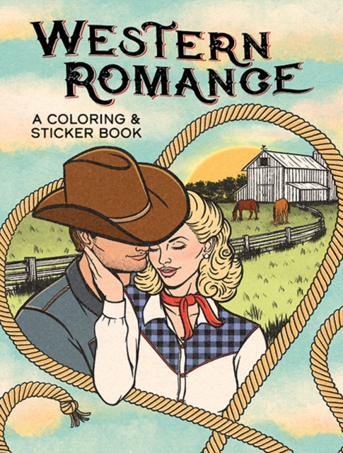 Coperta cărții 'Western Romance: A Coloring & Sticker Book - Stefanie Geyer'