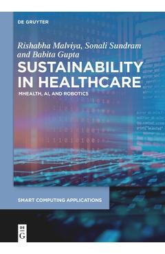 Coperta cărții 'Sustainability in Healthcare: Mhealth, Ai, and Robotics - Rishabha Malviya'