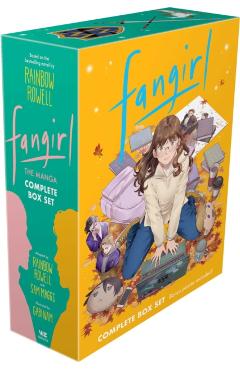 Coperta cărții 'Fangirl: The Manga Complete Box Set: Includes Volumes 1-4, with Poster - Rainbow Rowell'