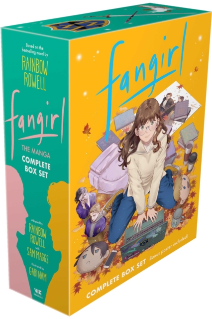 Coperta cărții 'Fangirl: The Manga Complete Box Set: Includes Volumes 1-4, with Poster - Rainbow Rowell'