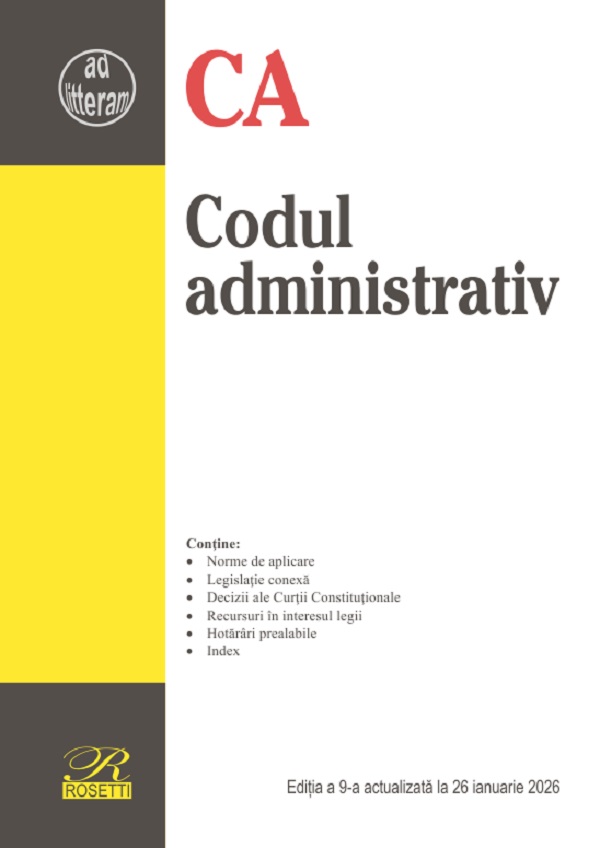 Codul administrativ Ed.9 Act. 26 Ianuarie 2026