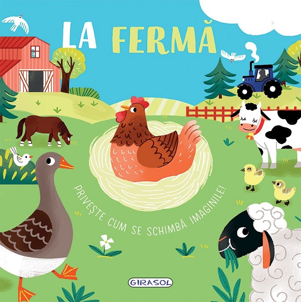 Coperta cărții 'La fermă. Privește cum se schimbă imaginile! - Johnny Barr'