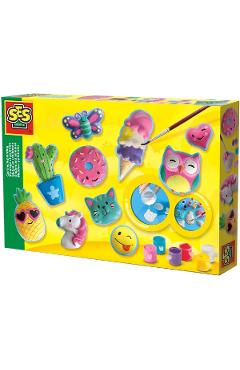 Poza produsului Set creativ mulaj si pictura: Figurine colorate