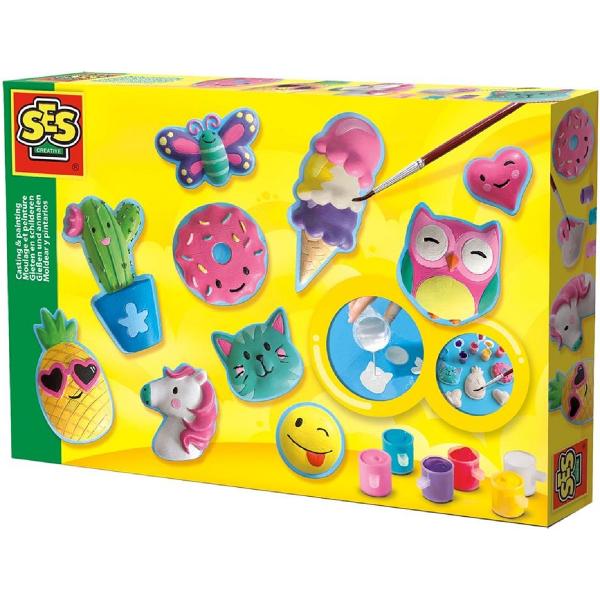 Set creativ mulaj si pictura: Figurine colorate