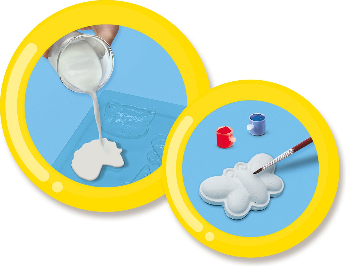 Set creativ mulaj si pictura: Figurine colorate