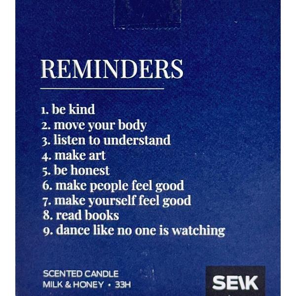 Lumanare Happy Candle: Reminders 
