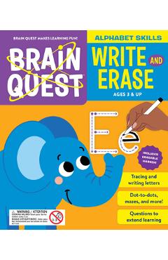 Coperta cărții 'Brain Quest Write and Erase: Alphabet Skills -'