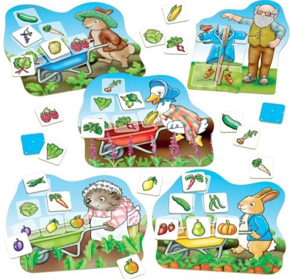 Joc educativ. Peter Rabbit: Gradina cu legume