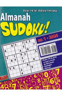 Coperta cărții 'Almanah Sudoku! Nr.1 din 2026'